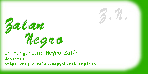 zalan negro business card